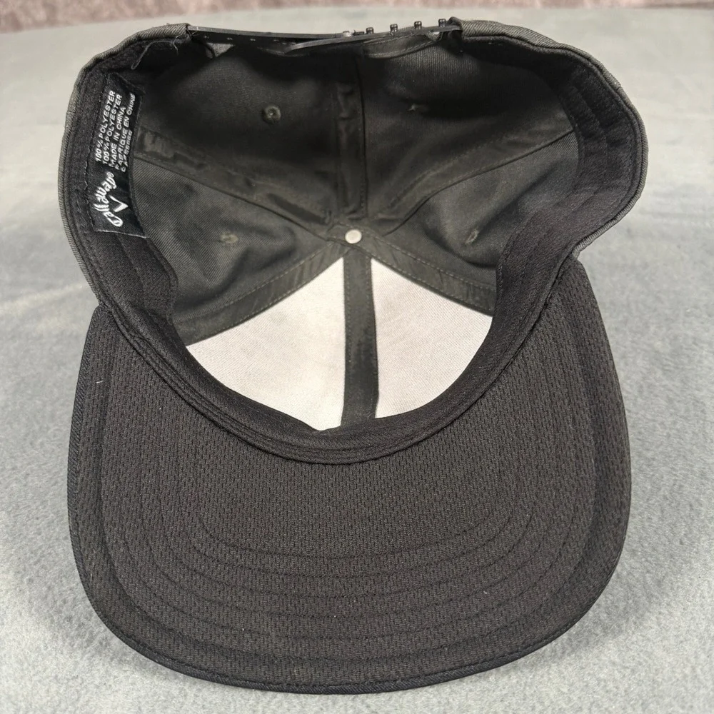 Callaway Topgolf Snapback Hat Mens Black Grey Embroidered Golf Shield Cap